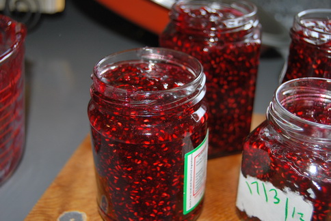 Jars of jam ready for lids food preserving workshops berry jams