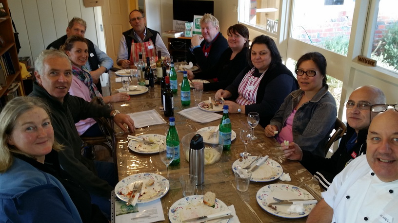 Shared lunch after the work My Green Garden preserving workshops