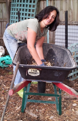 Collecting compost